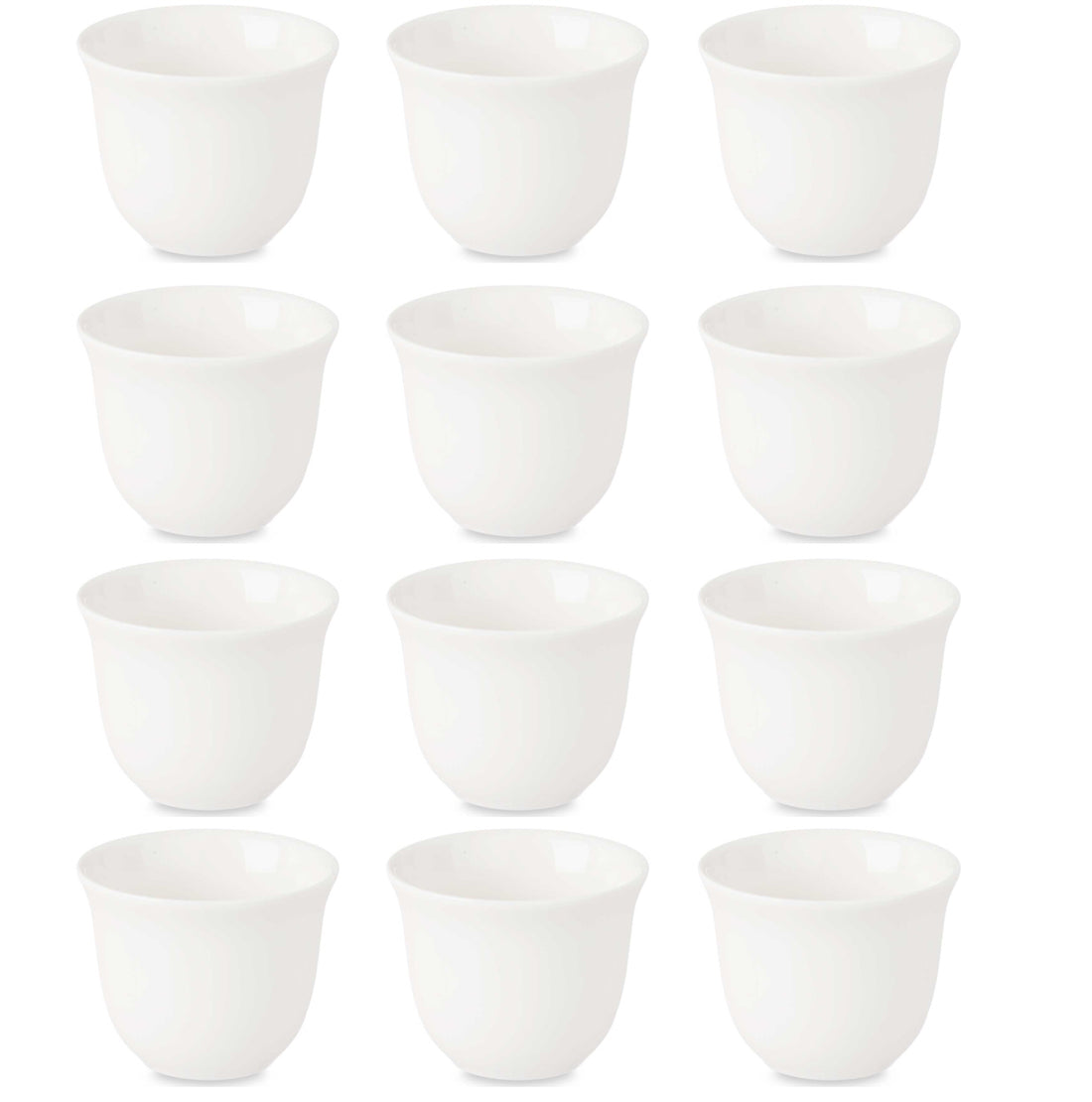 Lot de 12 tasses à thé en porcelaine - 120 ml