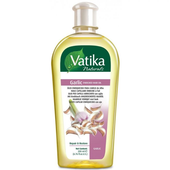Dabur Vatika Garlic hair oil – knoflook haarolie voor de hoofdhuid, 200 ml