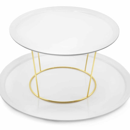 Set Verhoger en Melamine borden wit