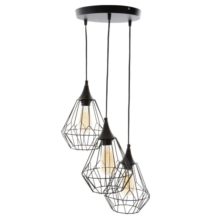 Atmosphera industriële hanglamp zwart – metalen draadkooi, Ø 24,5 cm – foto 3