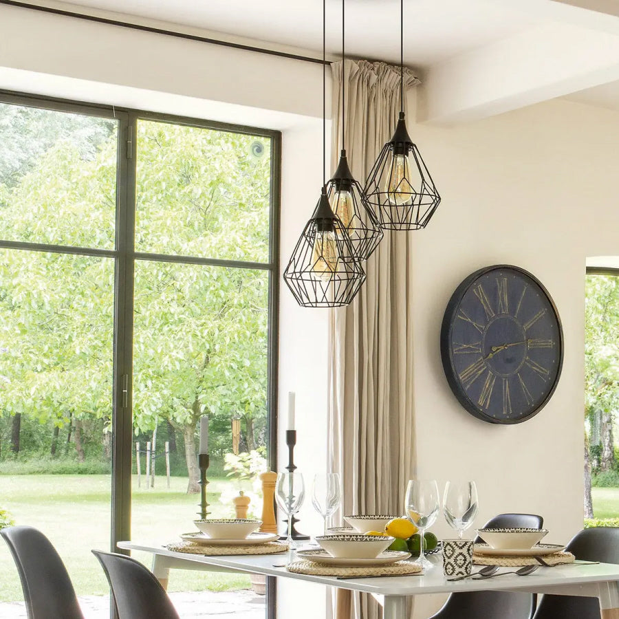 Atmosphera industriële hanglamp zwart – metalen draadkooi, Ø 24,5 cm – foto 6