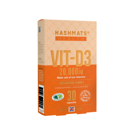 Halal-zertifiziert – Vitamin D 20000 IE – Vit-D3 von HASHMATS®