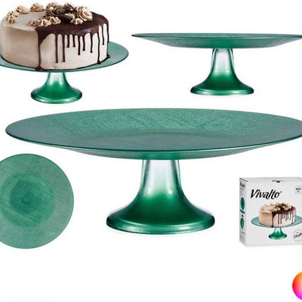 Vivalto Tortenplatte - Glas - 33 x 9 x 33 cm