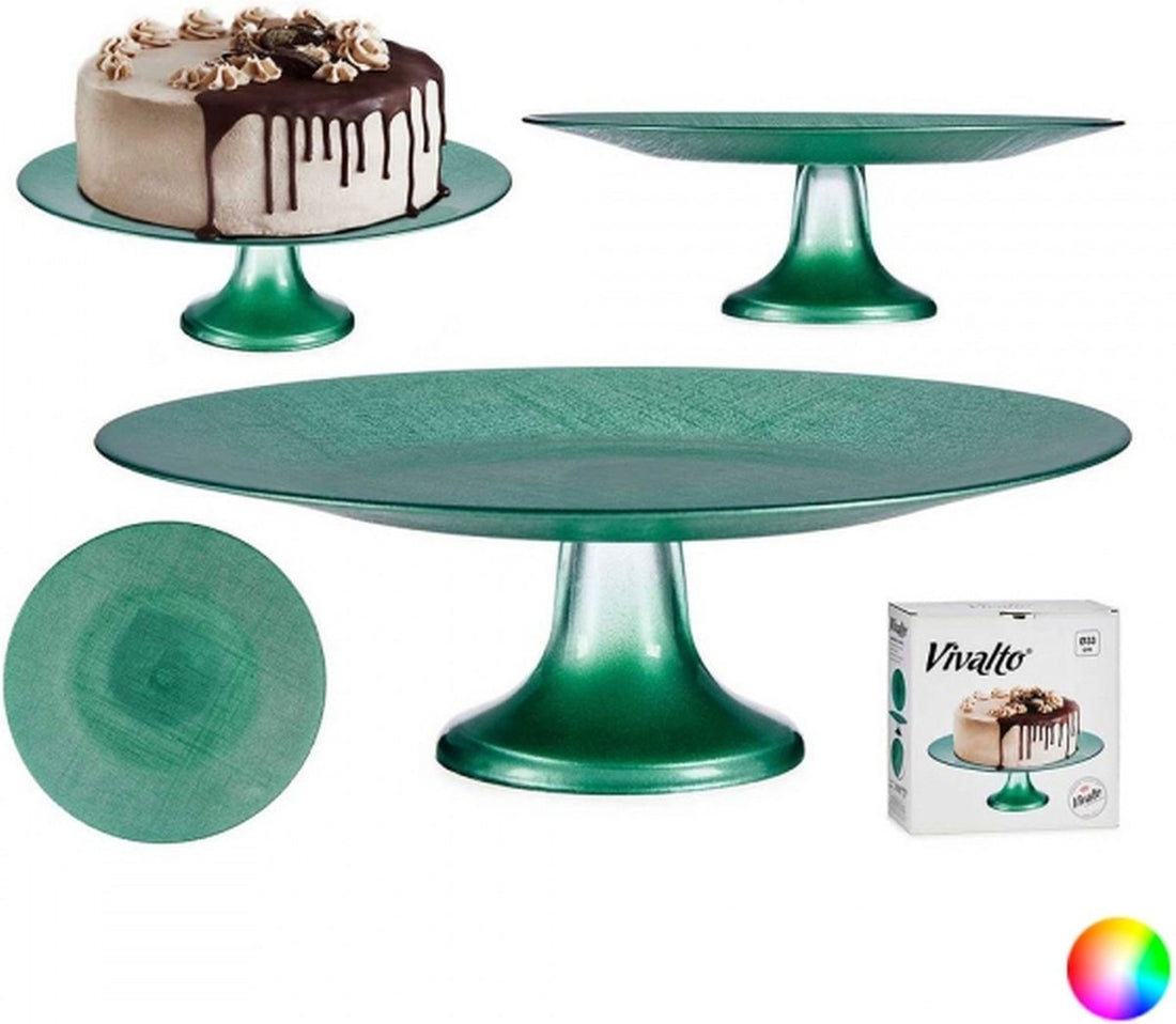Vivalto Plat de présentation - Verre - 33 x 9 x 33 cm