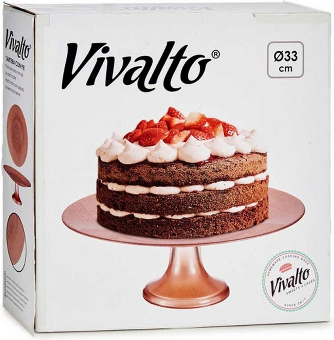 Vivalto Plat de présentation - Verre - 33 x 9 x 33 cm