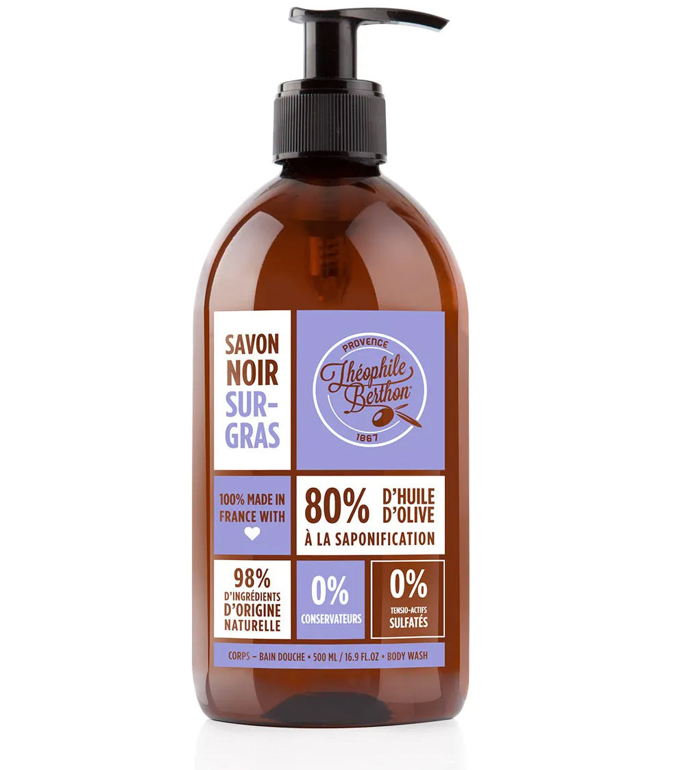 Savon noir à la lavande 500 ml. Sans parfum