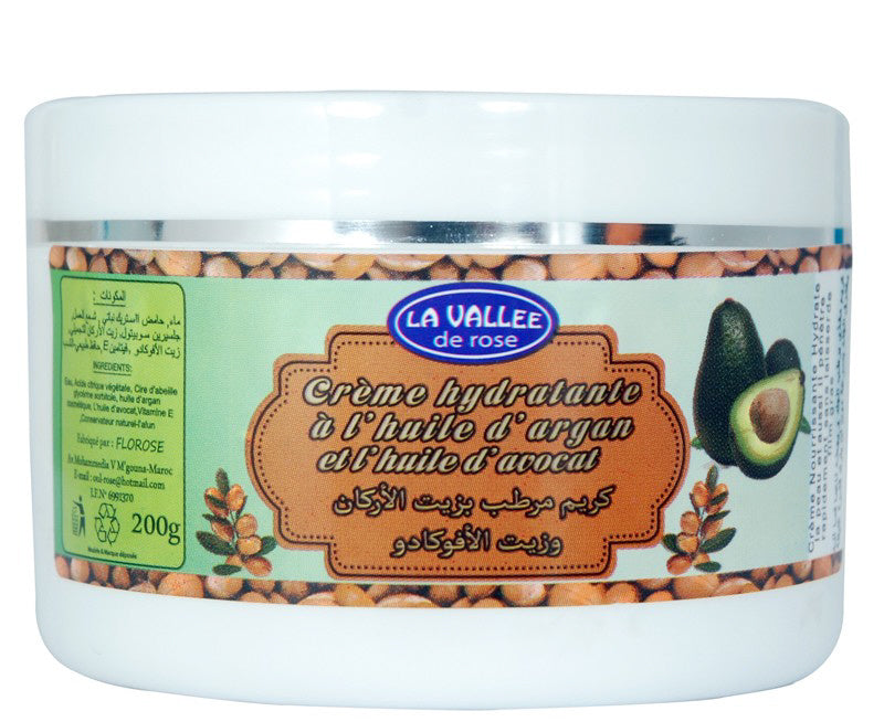 Crème hydratante à l'huile d'argan et à l'huile d'avocat
