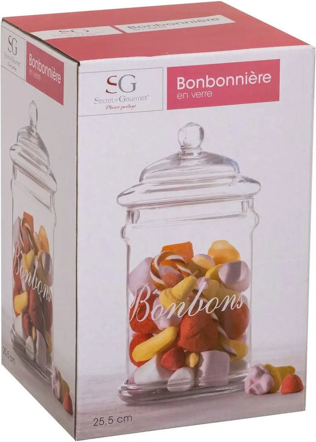 Vorratsglas - Bonbonglas - Glas - Deckel - 2 l - Bonbonnieren