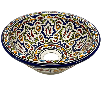 Marokkaanse waskom FEZ- kleurrijke patronen