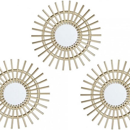Wandspiegel - Wandspiegel Rond - Set van 3 - Spike Spiegel - 25 ∅