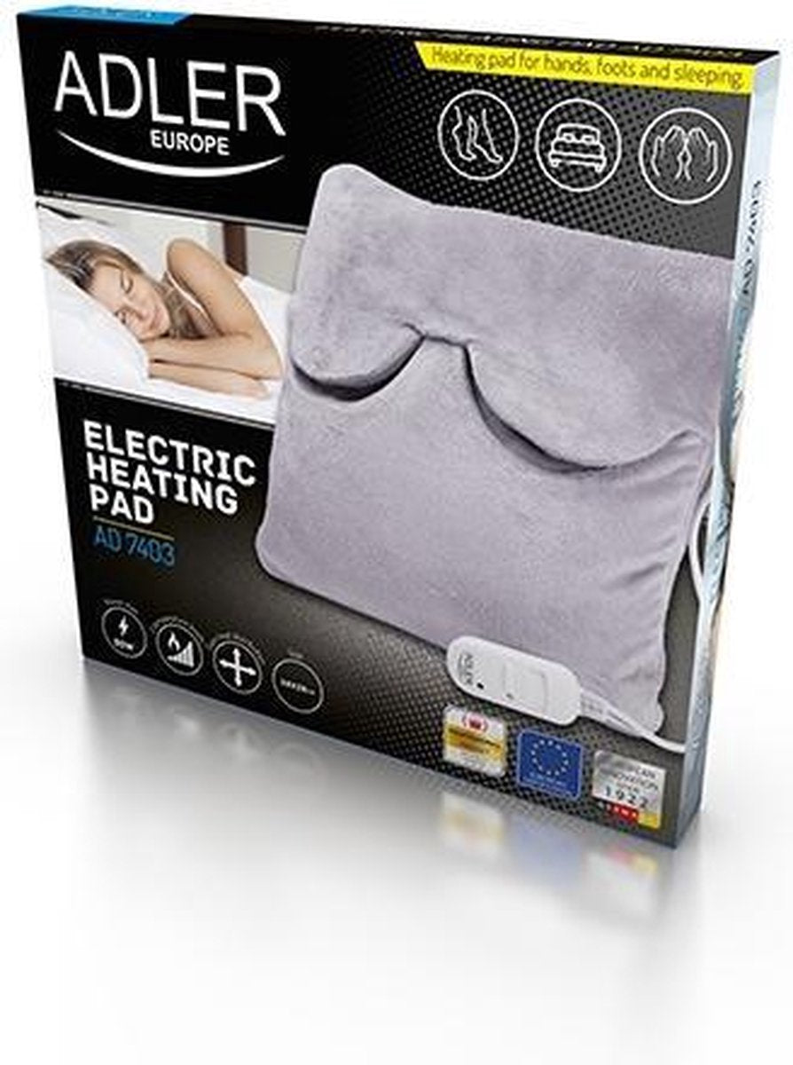 ADLER AD 7403 Coussin chauffant - Pour mains/pieds - Gris