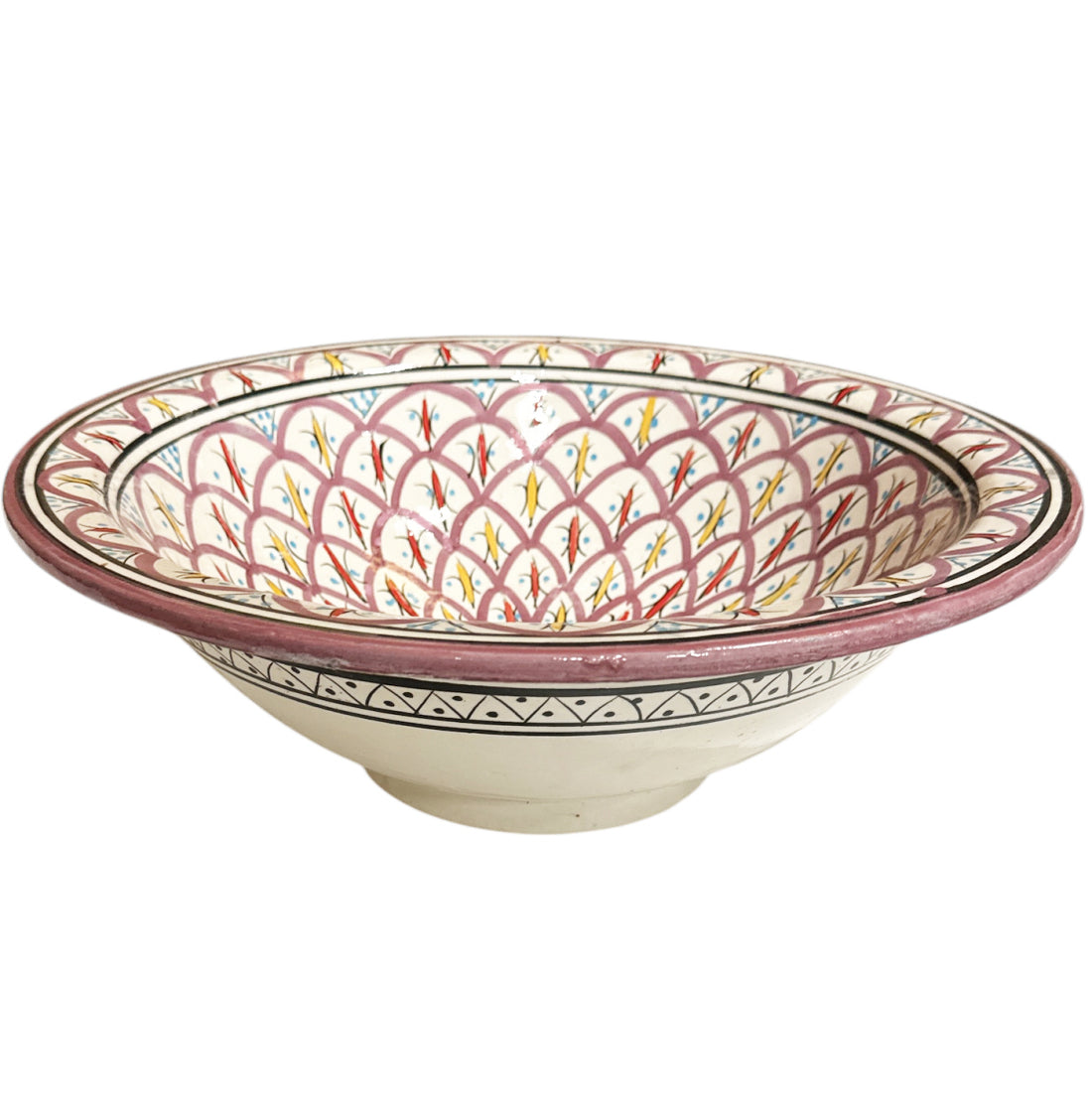 Vasque marocaine - colorée - céramique (à poser) lavabo - Ø 40 cm