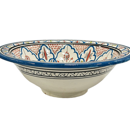 Marokkanisches Keramikwaschbecken (Aufsatzwaschbecken) Ø 40 cm blau