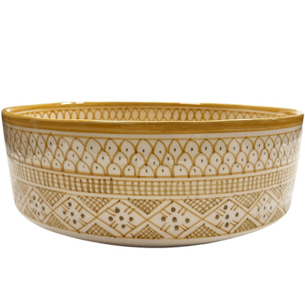 Handgefertigtes marokkanisches Keramikwaschbecken 35 cm Goldenrod