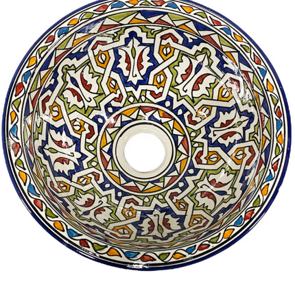 Marokkaanse waskom FEZ- kleurrijke patronen