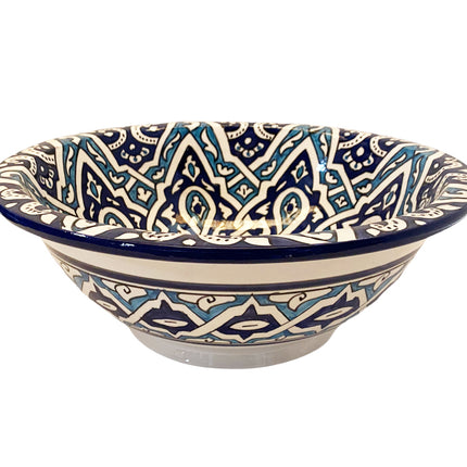 Marokkanisches Keramikwaschbecken, Waschschale Ø 35 cm, rund