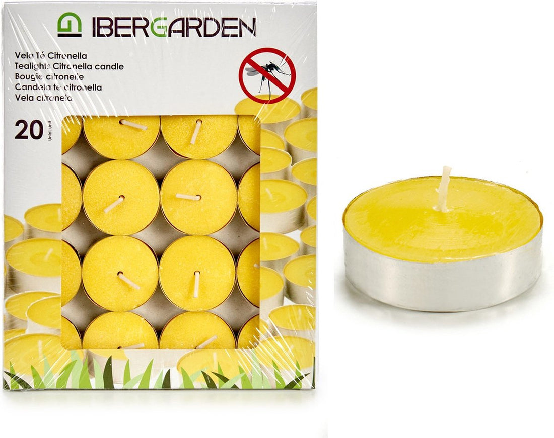 Bougies/bougies chauffe-plat parfumées - 20x - citronnelle - odeur d'agrumes