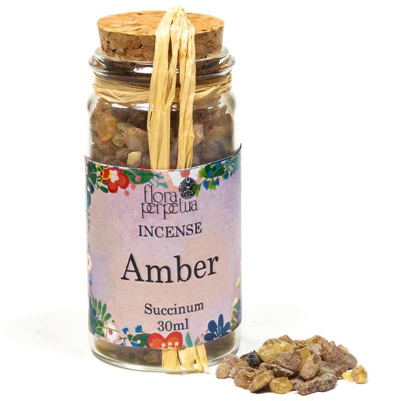 Wierookhars Amber (Barnsteen) – natuurlijke hars in glazen flesje, 16 gram – foto 2