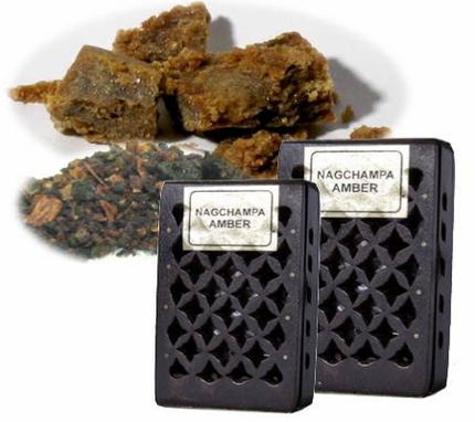 Räucherharz Nag Champa/Amber in Holzbox