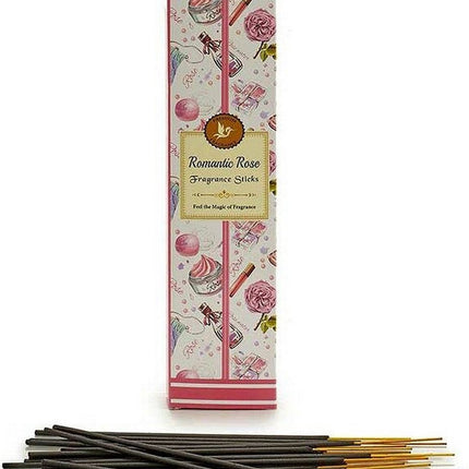 Räucherstäbchen Romantische Rose 23 Cm Harz Rosa 20 Stück