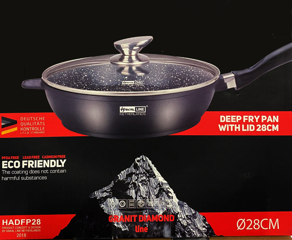 Saucepan with marble coating