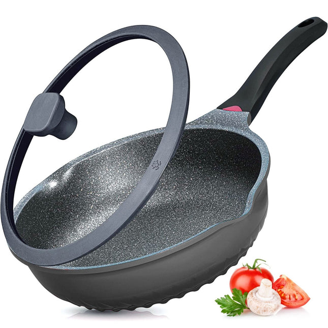 Multifunctionele 3 in 1 pan met Deksel + Wok + Hapjespan 28 cm