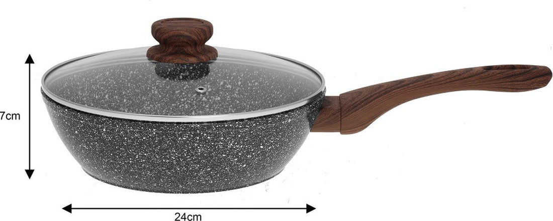 Kinghoff wokpan met deksel 24 cm – granietcoating, geschikt voor inductie – foto 3
