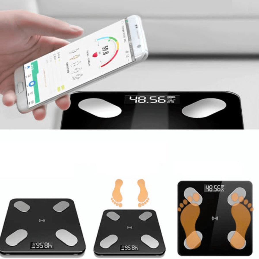 Bluetooth personenweegschaal met app – weegschaal met vetpercentage – foto 3