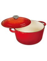 Kinghoff 1529 - Gusseisenbräter - Ø24 cm - 4L - rot - Emaille