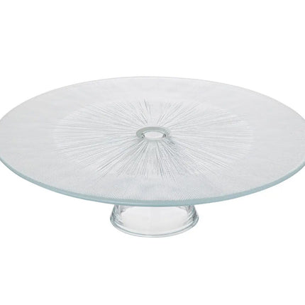 Cake stand - Taartbord - taartplateau glas op voet 28cm
