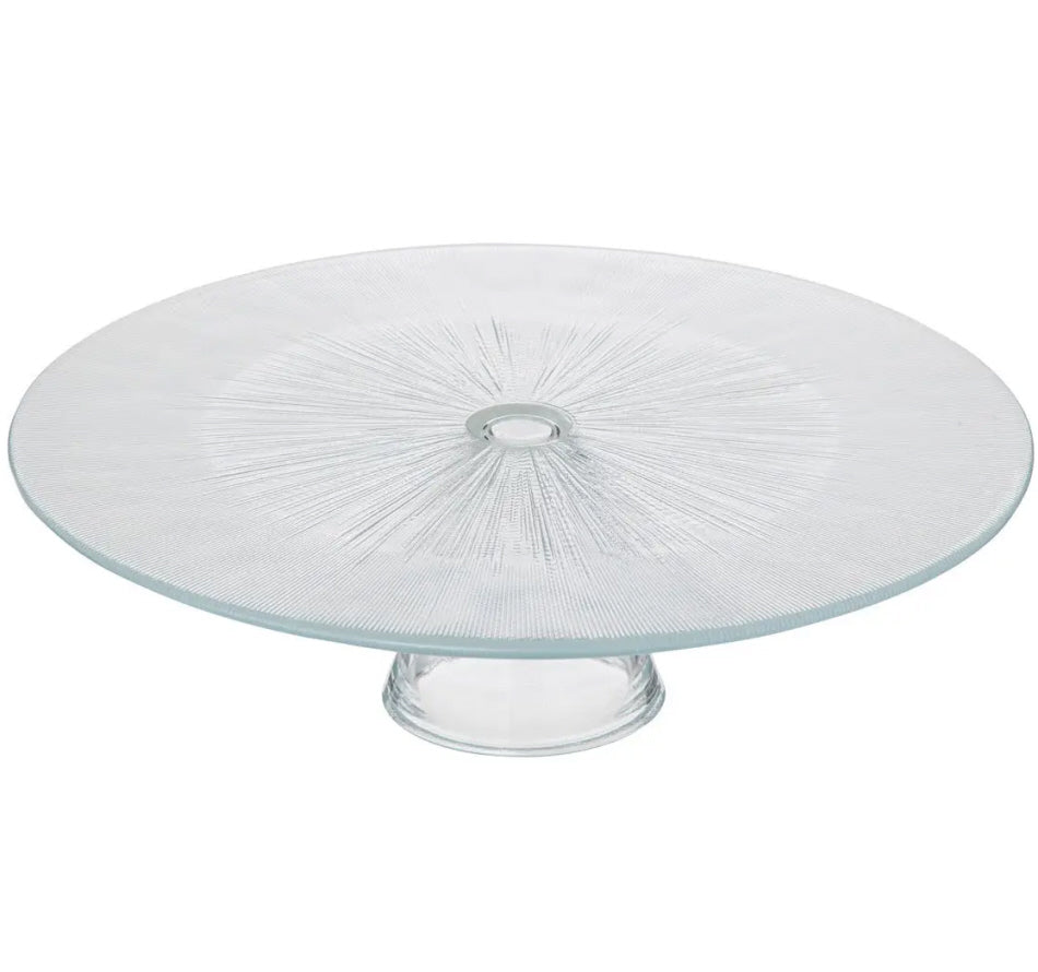 Présentoir à gâteau - Assiette à gâteau - Plateau à gâteau en verre sur pied 28cm