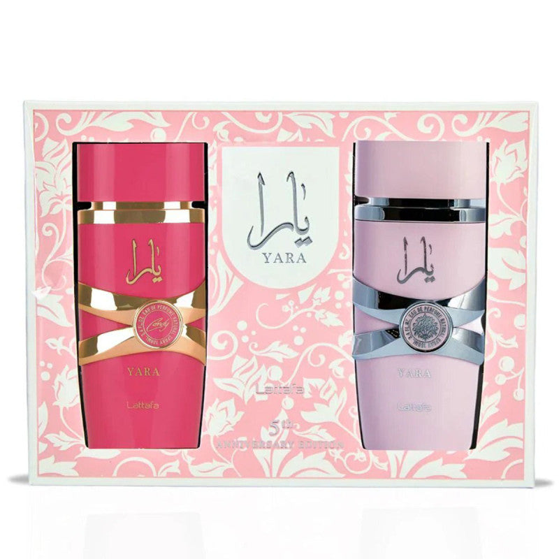 Lattafa Yara 5th Anniversary Edition : Coffret Cadeau Yara 100ml & Yara Candy 100ml