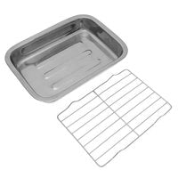 Kinghoff 1376 - Roasting Pan, Baking Tray with Grill Rack - 31 x 22 x 5.5 cm