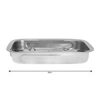 Kinghoff 1376 - Roasting Pan, Baking Tray with Grill Rack - 31 x 22 x 5.5 cm