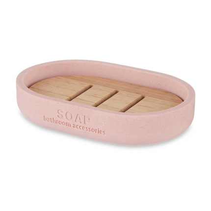 Zeephouder Roze – Resina & Bamboe – 12,5 cm