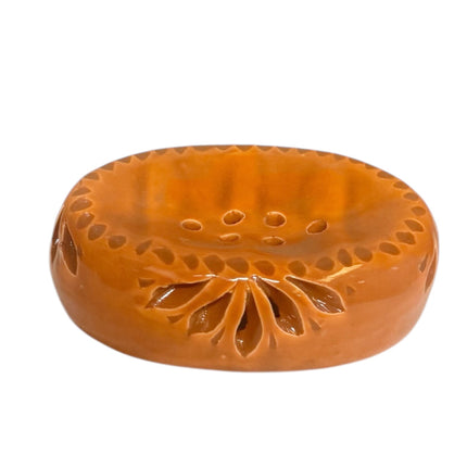 Handgemaakte Aardewerken Zeephouder – 13 x 9 cm – Traditioneel Design