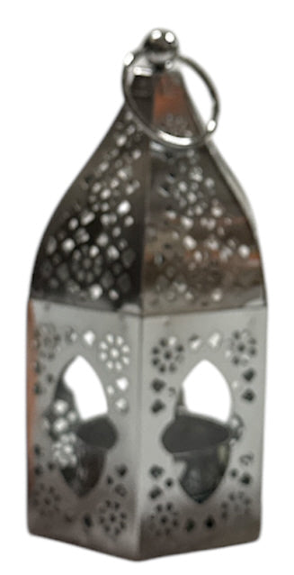 Photophore petite lanterne Fatima en verre transparent