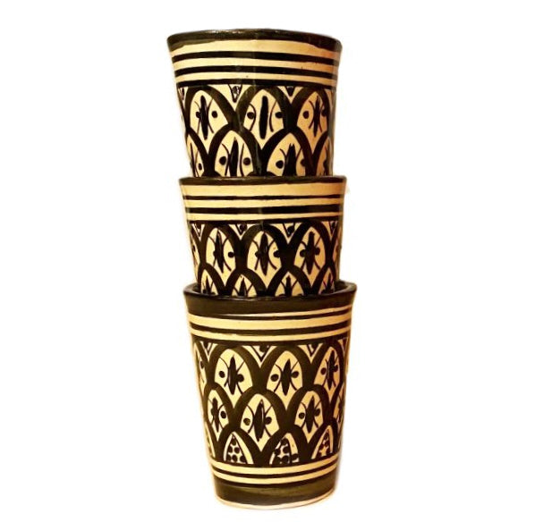 Moroccan pottery cups Safi