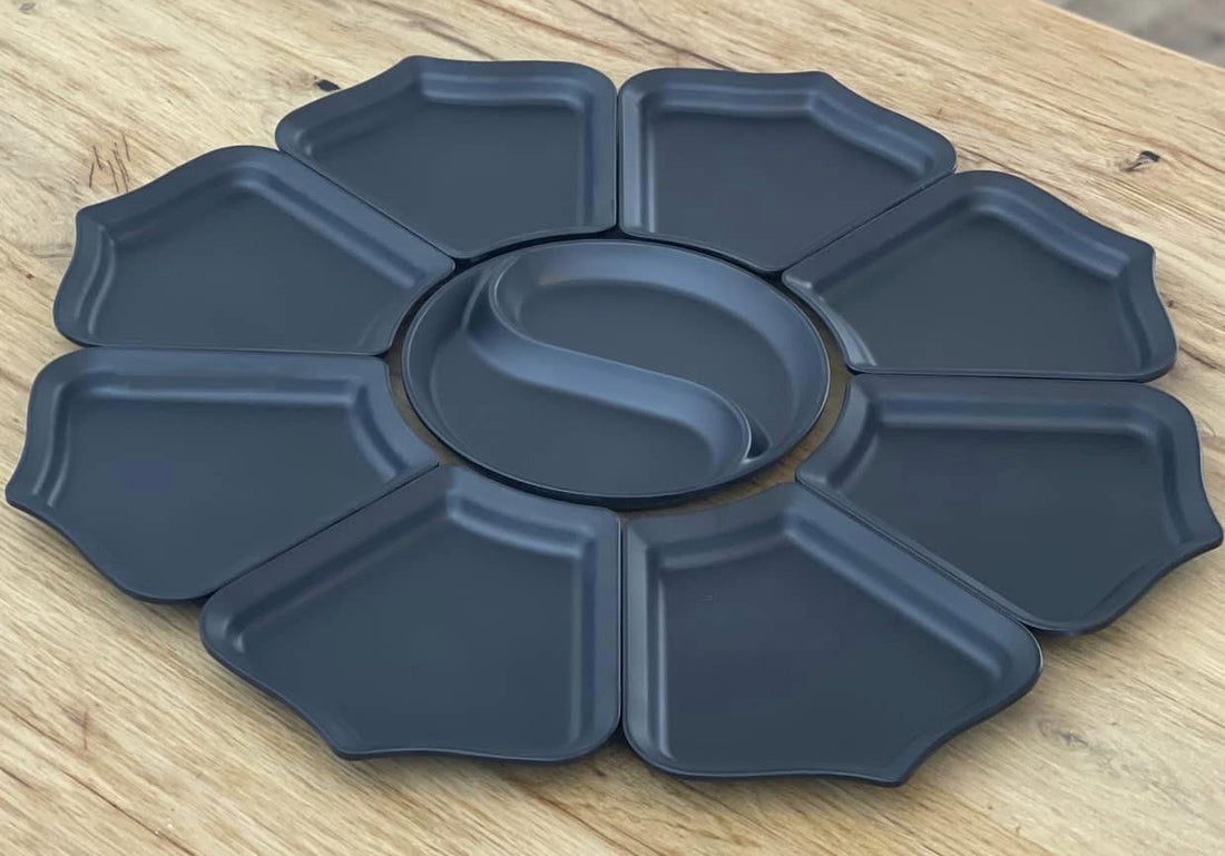 9-piece serving set - Melamine - 66 cm