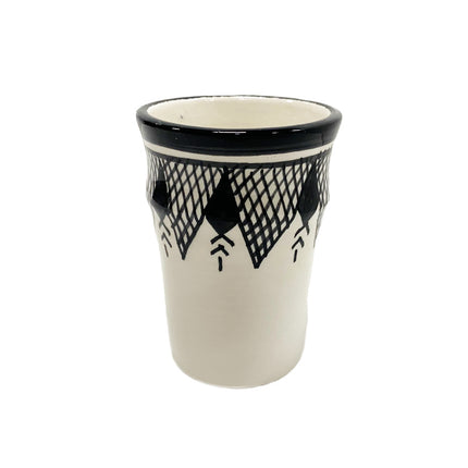 Beldi Becher Marokkanisches Design schwarz-weiß