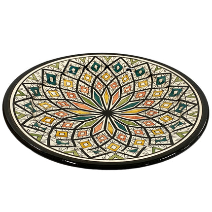 Marokkanische Servierplatte Zwaka schwarz 35 cm