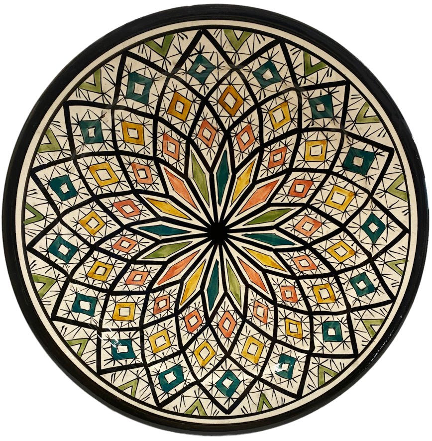 Moroccan Zwaka bowl black 35 cm