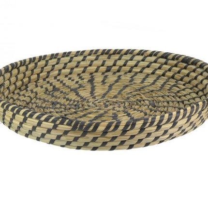 Zwart gevlochten dienblad 35cm