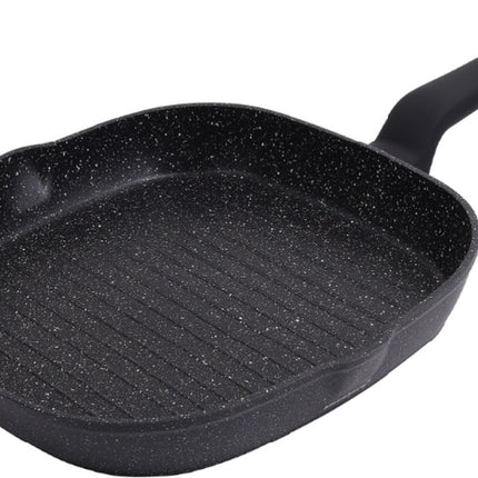 Klausberg - Zwart Marmeren koeken grill pan - 28 cm - zwart