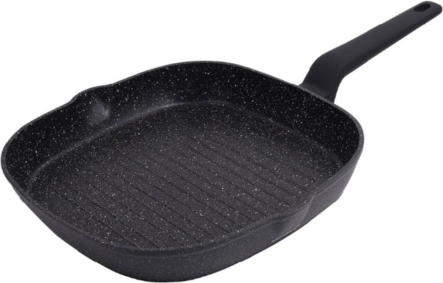 Klausberg - Grillpfanne aus schwarzem Marmor - 28 cm - schwarz