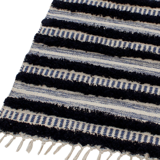 Schwarzer Teppich | Fußmatte - Rechteckig (55 x 85 cm)