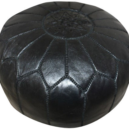 Schwarzer marokkanischer Pouf