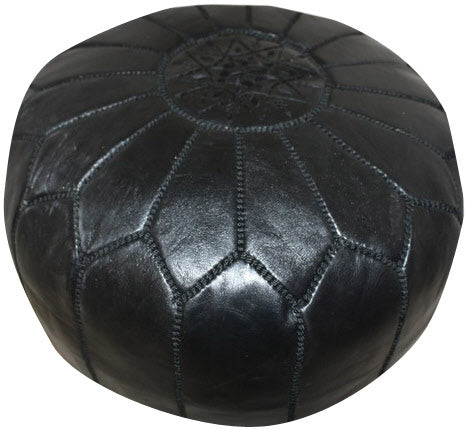 Pouf marocain noir