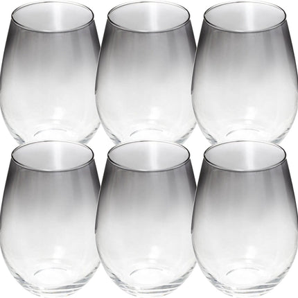 Set van 6x stuks tumbler glazen zwarte rand Sauvage 540 ml